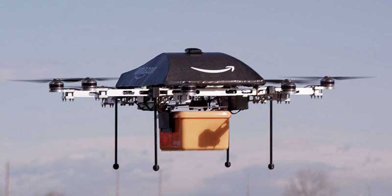 Amazon drone in de lucht