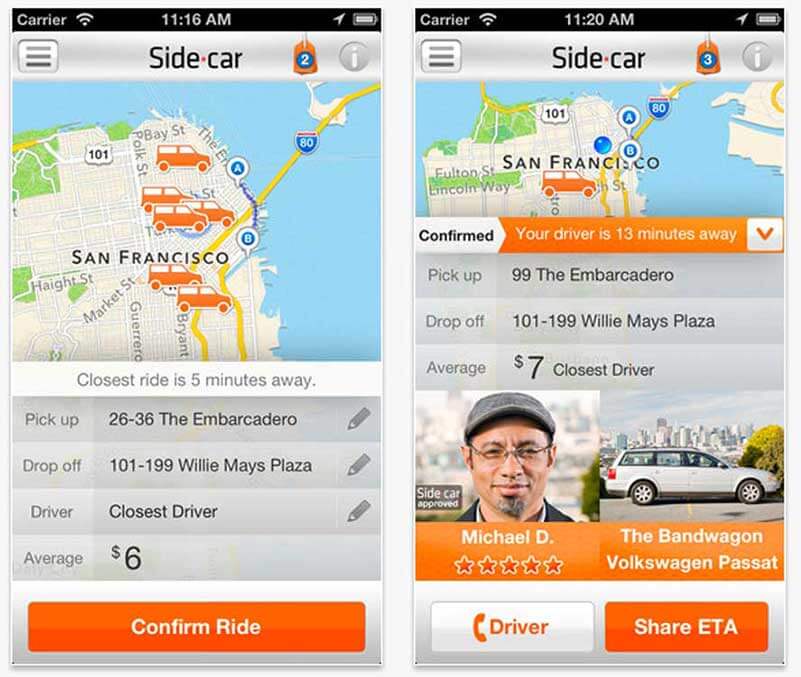 Sidecar digitale routeplanner