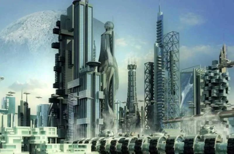 Futuristic high-rise buildings of the future