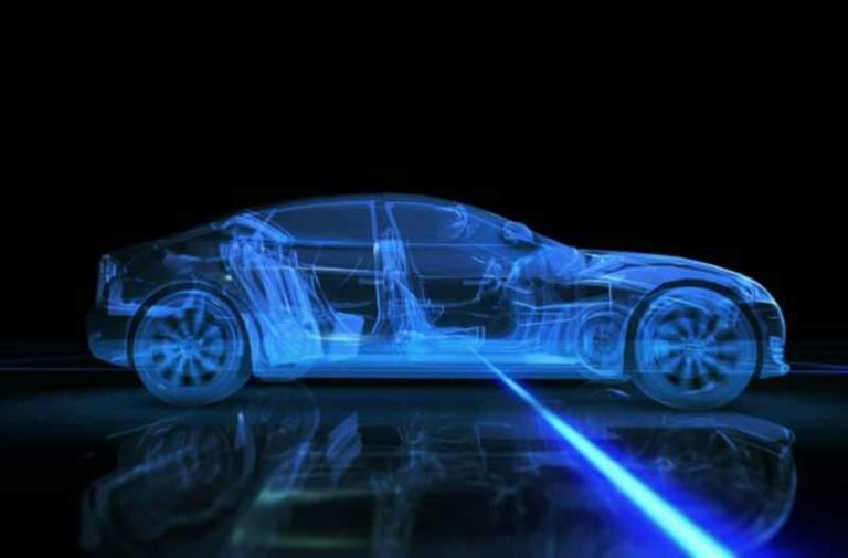 Digitale afbeelding van transparante auto