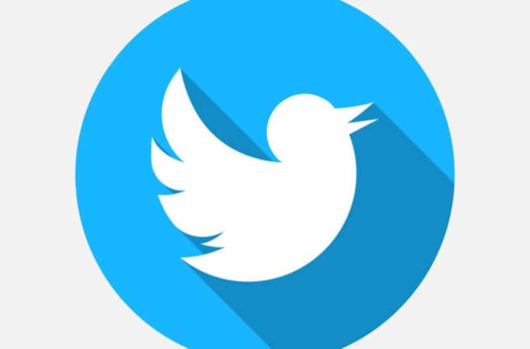 Blauw-wit logo van Twitter
