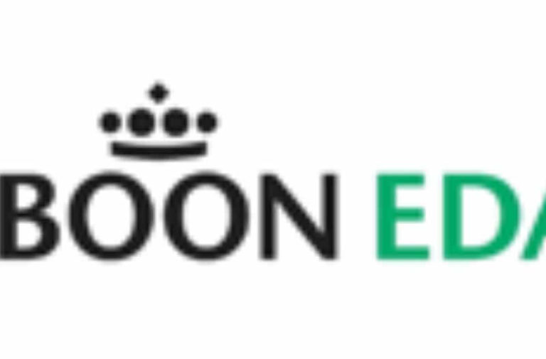 Zwart/groen logo van BoonEdam