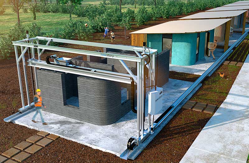 3D printer printing houses