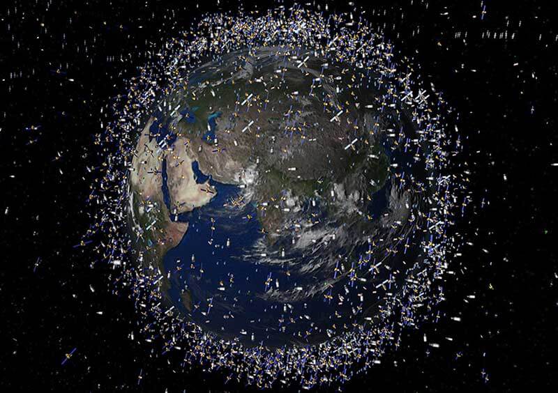  Space debris floating around Earth