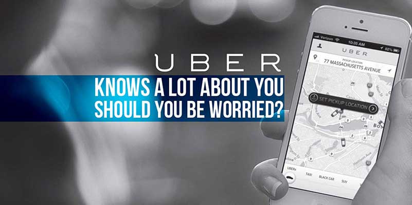 Smartphone with Uber map and text